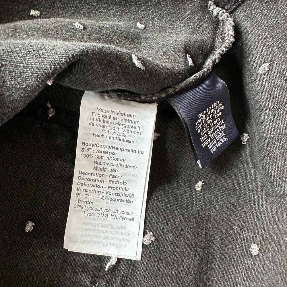 Madewell black metallic dot denim mini skirt - Picture 4 of 11